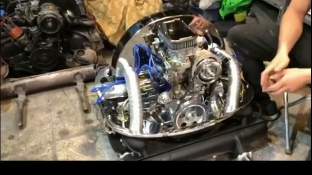 Completion of the 1958 volkswagen Beetle engineReplace old carburetor with Weber 32/36 смотреть онлайн