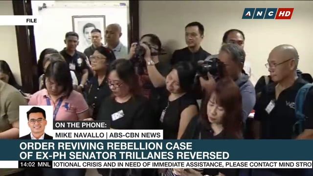 Order reviving rebellion case of ex-PH Senator Trillanes reversed | ANC смотреть онлайн