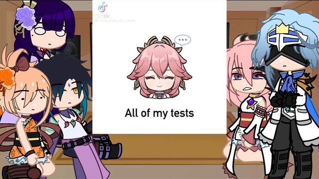 Some of my favorite chars react to Yae Miko | 2/5 | VERY SHORT! | Genshin Impact | Gacha Club смотреть онлайн