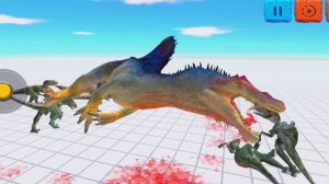 ВЕЛОЦИРАПТОРЫ  НАПАЛИ НА СПИНОЗАВРА 😱 Animal Revolt Battle Simulator