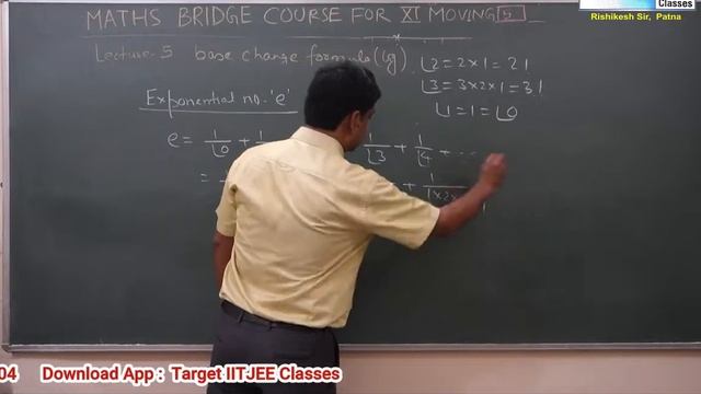 Bridge Course - 5 (Base Change Formula, Log) for XI Moving By Rishikesh Sir смотреть онлайн