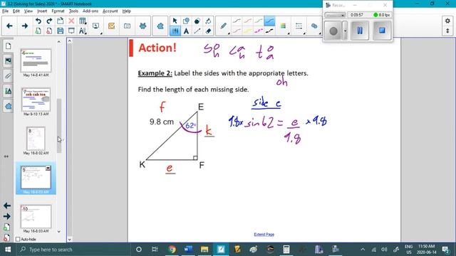 MFM2P 6.2 - Solving for sides using sin, cos, and tan смотреть онлайн