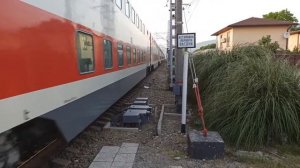 Электровоз ЭП20 РЖД с скорым двухэтажным поездом Адлер - Москва |  Поезд | Железная дорога