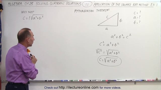 Algebra - Ch. 25: Solving A Quadratic Equation (11 Of 25) Solve Using Square Root Method: Ex. 1