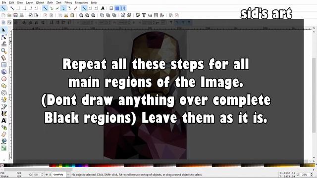 Inkscape Tutorial- Simple Steps To Make Iron Man Low Poly Vector Poster смотреть онлайн