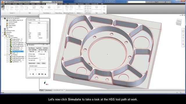 InventorCAM iMachining Getting Started - 2D Example: Finish machining of angled surfaces смотреть онлайн