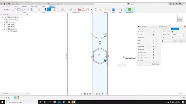 Fusion 360 - Hexagon Pattern on a Cylinder using Emboss смотреть онлайн