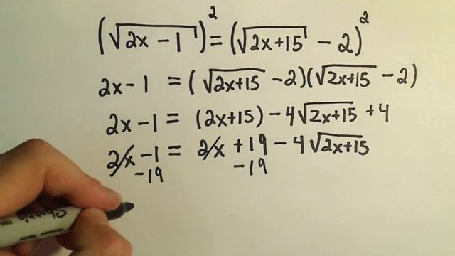 Solving an Equation Containing Two Radicals - Example 3 смотреть онлайн