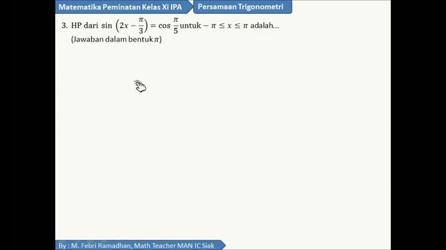 Pembahasan Tipe Tipe Soal Persamaan Trigonometri смотреть онлайн