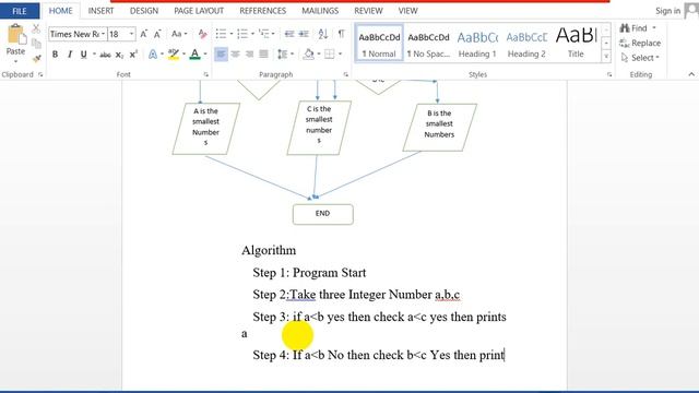 Flowchart and Algorithm for finding smallest Numbers смотреть онлайн