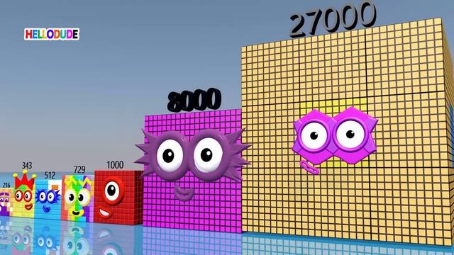 Looking for Numberblocks Cube Club 1 to 1000 vs 8000 to 1 Million HUGE Standing Tall Number Pattern смотреть онлайн