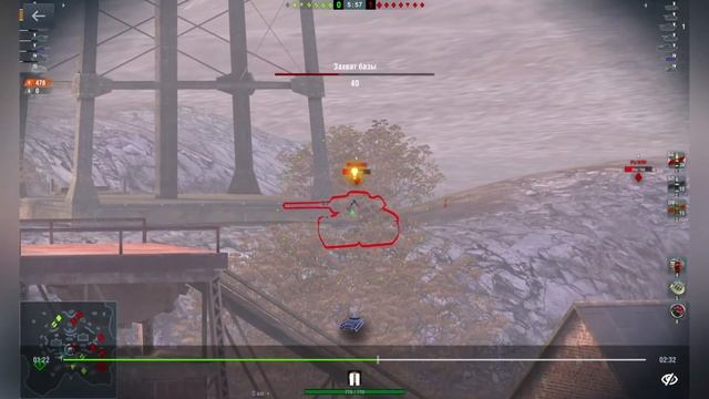 WoT Blitz.Excelsior,победный бой,карта Карьеры. смотреть онлайн