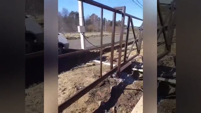 Видео с места установки забора и ворот смотреть онлайн