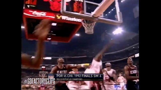 Michael Jordan Full Highlights Huge Comeback vs Trail Blazers 33 Points, 1992 Finals Game 6 www v смотреть онлайн