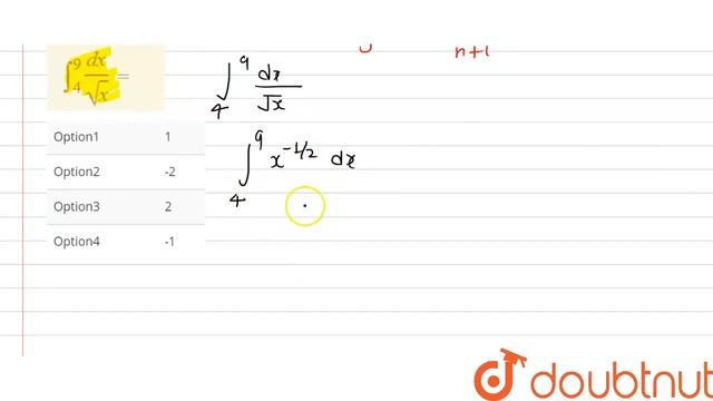 `int_(4)^(9) dx/sqrt(x) =` смотреть онлайн