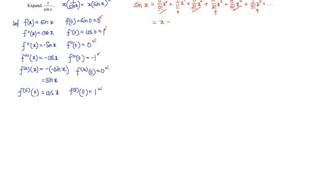 Maclaurin series of x/sinx смотреть онлайн