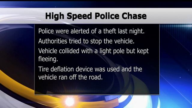 Two Arrested After High Speed Police Chase - Lakeland News At Ten - September 22, 2015