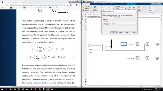Simulink VRealm Modelleme: Inverted Pendulum (1/2) Sarkac Model