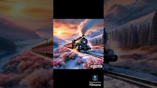 Медленно, еле еле едет паровоз