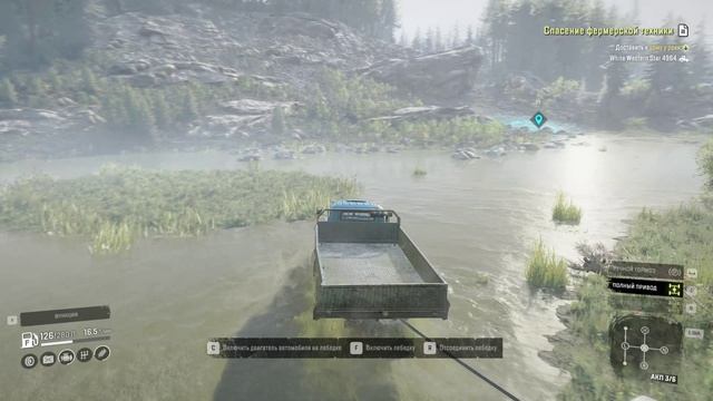 SnowRunner. Висконсин. Блэк Бэджер Лейк. Поручение "Спасение фермерской техники" смотреть онлайн