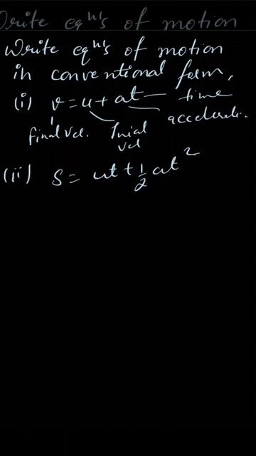 Write Equations Of Motion In Conventional Form