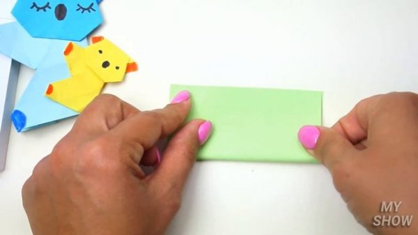 Origami Paper Bookmark KOALA | How to make an origami KOALA
