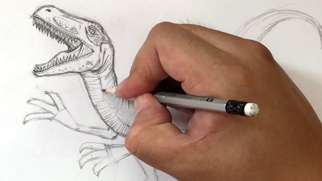How to Draw BLUE the VELOCIRAPTOR (Jurassic World) | Narrated Easy Step-by-Step Tutorial смотреть онлайн