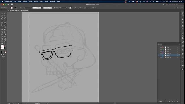 Creating my youtube Profile with photoshop and Illustrator - Illustration Process смотреть онлайн