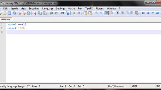 Assembly Tutorial 4 - Basic Layout (TASM) смотреть онлайн
