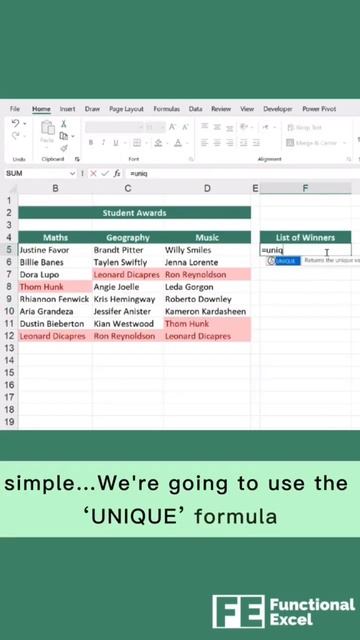 How to create a unique list from multiple columns of data with duplicates смотреть онлайн