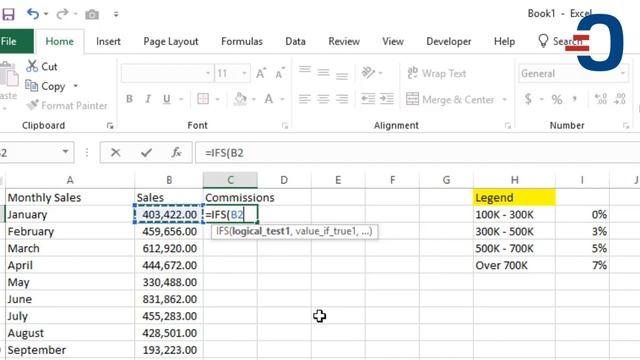 How To Use The Microsoft Excel IFS Function To Calculate Sales Commissions