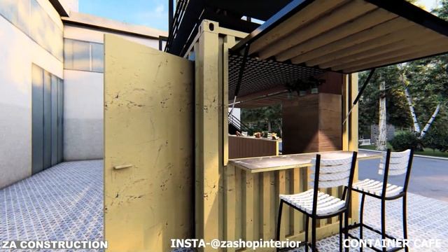 8x20 Container Cafe | Coffee Shop Interior Design Idea | Low Budget Cafe design | Tea Shop Design смотреть онлайн