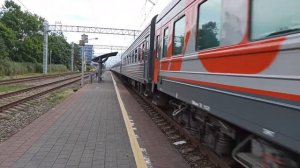 Электровоз 2ЭС4К Дончак с скорым поездом 014С Адлер - Саратов | Железная дорога | Электропоезд