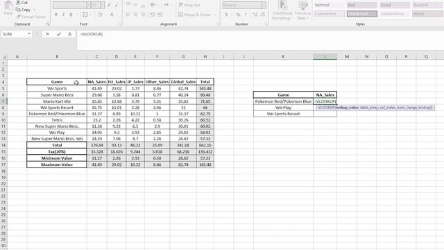 Excel Analytics - VLOOKUP Function