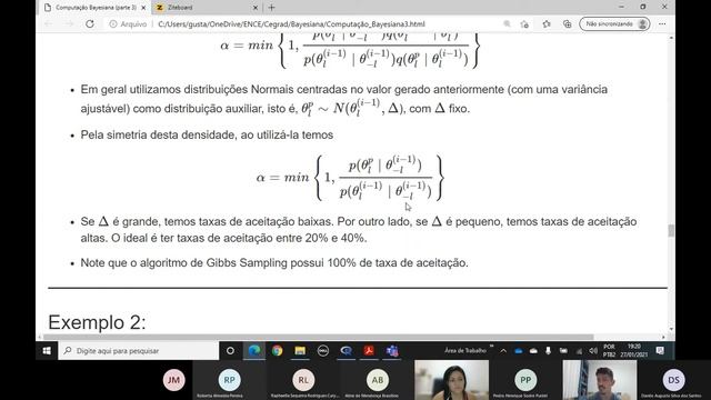 Aula Inferência Bayesiana (27-01-21) - MCMC - Metropolis-Hastings смотреть онлайн