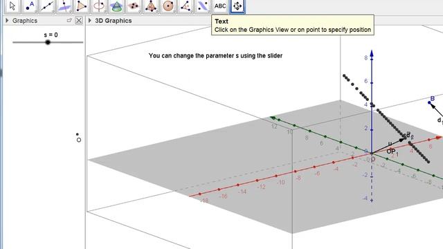 Geogebra And The Vector Equation Of A Line
