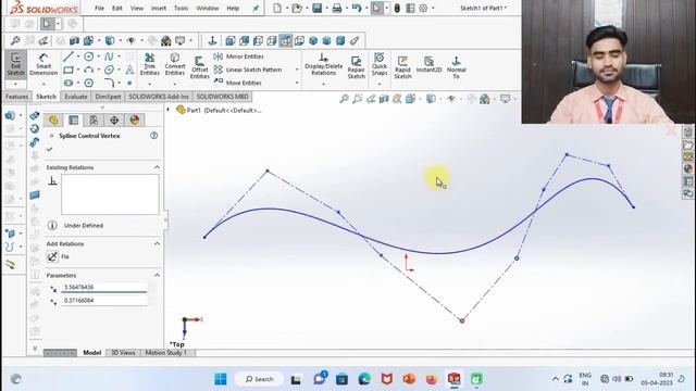 Solidworks Tutorial For Beginners | Spline Point Text & Construction Geometry | Tutorial 06