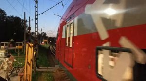 Подборка проезжает двухэтажный поезд ЭШ2 Stadler Kiss Rus Aero Аэроэкспресс Москва - Шереметьево D