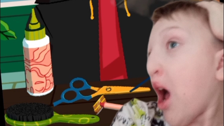 делаем причоски 
весëлая игра