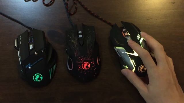 iMice v6 / Estone x7 / Estone x9 LED gaming mouse (lighting comparison) смотреть онлайн