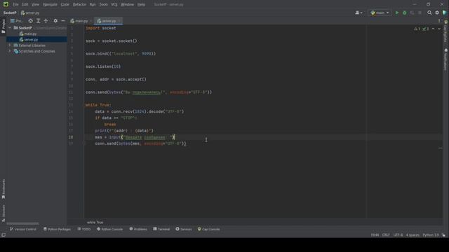 Напишем простой чат на Python с использованием технологии Socket | Урок по созданию простого чата смотреть онлайн