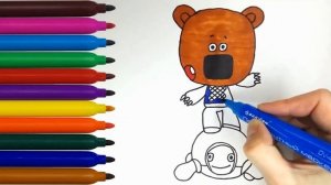 ANIMATION ✨🎁 Bebebears coloring page «Bucky the Indian» 🎨 Coloring book cartoon Bebebears