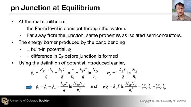 PN Junction At Equilibrium - Diode - Pn Junction And Metal Semiconductor Contact
