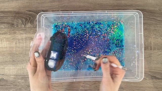 ASMR.Slime Blue.Cosmetics.АСМР.Слаймы.Залипательный звук.슬라임.블루 스토리. Hd 1080