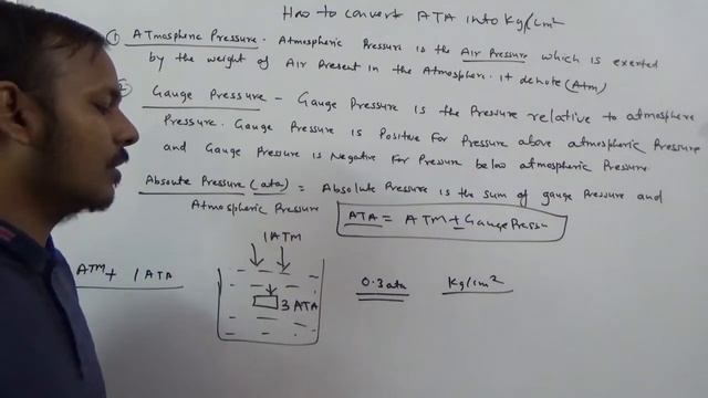 How to convert (ata) Absolute Pressure into ( Kg\cm2 ) Gauge Pressure. смотреть онлайн