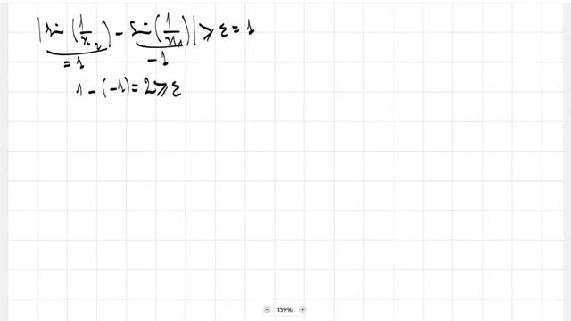 Proving The Non-existence Of Limit Sin(1/x) When X Approaches 0.