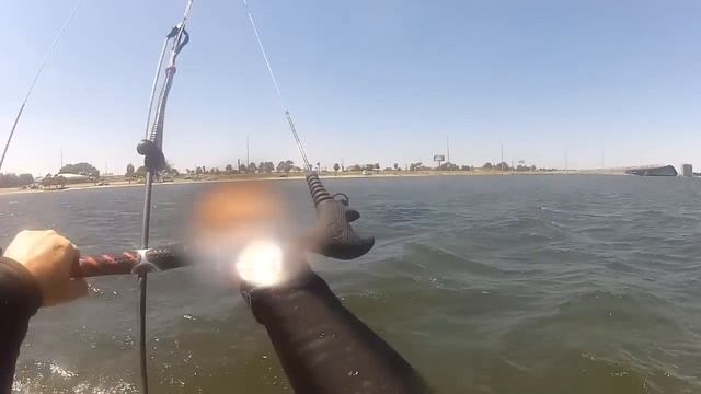 Kiteboarding Carl Grey Park in Panama City with Gopro head camera смотреть онлайн