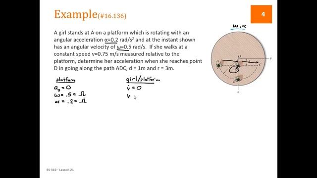 L21 - Dynamics - Relative Velocity & Acceleration for Rotating reference frames смотреть онлайн
