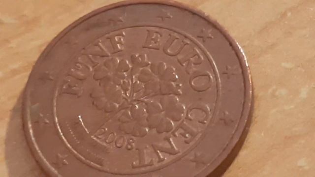 5 Euro Cent Coin Münze Year 2008 FÜNF EURO CENT for Coins Lovers смотреть онлайн