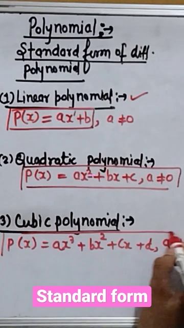 Standard form of a polynomial смотреть онлайн